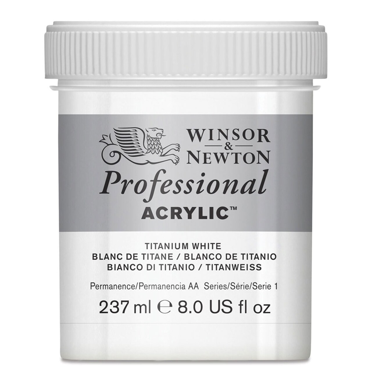 Winsor & Newton Professional Acrylics - Titanium White, 237 ml Jar
